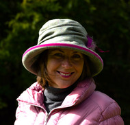 Peak and Brim Designer Hats - Jane in Pink - direct from the designer