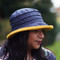 Peak and Brim Designer Hats - Lucy (Two Tone) in Navy & Yellow - direct from the designer
