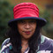 Peak and Brim Designer Hats - Lucy (Two Tone) in Red & Navy - direct from the designer