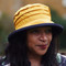 Peak and Brim Designer Hats - Lucy (Two Tone) in Yellow & Navy - direct from the designer