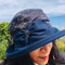 Peak and Brim Designer Hats - Marie in Navy A - direct from the designer