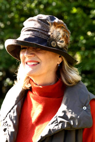 Pauline Medium Brim – Brown - Direct from the designer, Peak and Brim Designer Hats