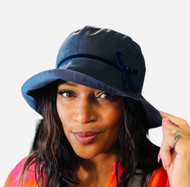 Helen (Hat in a bag) in Navy - Direct from the designer, Peak and Brim Designer Hats