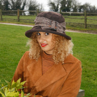 Beverley Large Brim in Brown - Direct from the designer, Peak and Brim Designer Hats