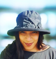 Geraldine Large Brim in Black - Direct from the designer, Peak and Brim Designer Hats