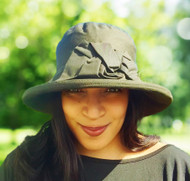 Geraldine Large Brim in Green - Direct from the designer, Peak and Brim Designer Hats