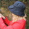 Geraldine Large Brim in Navy - Direct from the designer, Peak and Brim Designer Hats