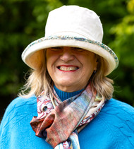 Naomi in Paisley Blue, Direct from the designer, Peak and Brim Designer Hats