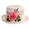 Summer Rose (MB) Cotton - Vintage Pink Rose, Direct from the designer, Peak and Brim Designer Hats