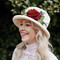 Summer Rose (MB) Cotton - Vintage Red Rose, Direct from the designer, Peak and Brim Designer Hats