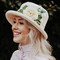 Summer Rose (MB) Cotton - Vintage White Flower, Direct from the designer, Peak and Brim Designer Hats