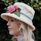 Summer Rose (SB) Cotton - Vintage Pink Rose, Direct from the designer, Peak and Brim Designer Hats