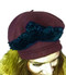 Peak and Brim Designer Hats - Berets – B039 – Mahogany - Direct from the Designer.