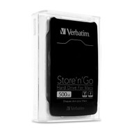 53042 - Verbatim Store 'n' Go 53042 500 GB 2.5" External Hard Drive - USB 3.0, FireWire/i.LINK 800 - 5400rpm - 8 MB Buffer - Black