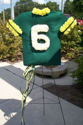Football Jersey Standing Spray, customized to your team colors
