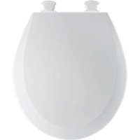 Bemis 500EC000 Molded Wood White Round Toilet Seat
