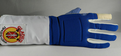 Epee Glove, Outside view of the glove it is designed for a perfect fit. It is made with soft artificial leather fabric on the palm and thumb