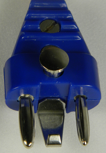Plug, Two Pin with retaining clip.
Used for Foil body cord