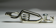 Alligator/Crocodile Clip
Replacement clip for Foil, Epee, Saber body cord that attaches to the Lame. In addition, can also be used as a replacement part for a straight or curly mask cord.
Side view
