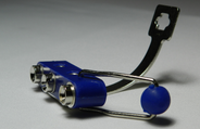 Epee German Socket are added to make a complete weapon electrically conductive.
Side view