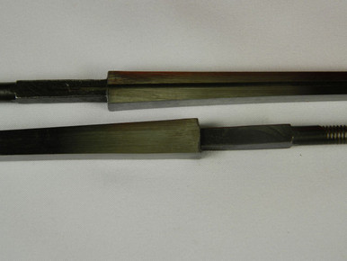 Foil Bare Blade, Standard/Regular (Non-FIE) is a quality spring steel blade for the beginning fencer.

Note: Tangs can be cut to match the type of grip you are using.
  The Short Tang is commonly used for smaller grips, such as the Visconti.
  The Medium Tang is used for slightly larger grips, such as the Belgian.
  The Long Tang is used for the longer grips, such as the French.
Blades usually come with the Long Tang, if you use a French-type grip, or would like to cut your own to match your own grips.