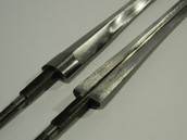 Epee Bare Blade, Standard/Regular (non-FIE) is a quality blade for the beginning fencer.

Note: Tangs can be cut to match the type of grip you are using.
  The Short Tang is commonly used for smaller grips, such as the Visconti.
  The Medium Tang is used for slightly larger grips, such as the Belgian.
  The Long Tang is used for the longer grips, such as the French.
Blades usually come with the Long Tang, if you use a French-type grip, or would like to cut your own to match your own grips.