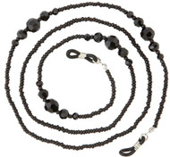 black crystal eyeglass chain