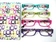 Livi Designer Style Women's colorful readers 1.00 to 4.00 Powers
