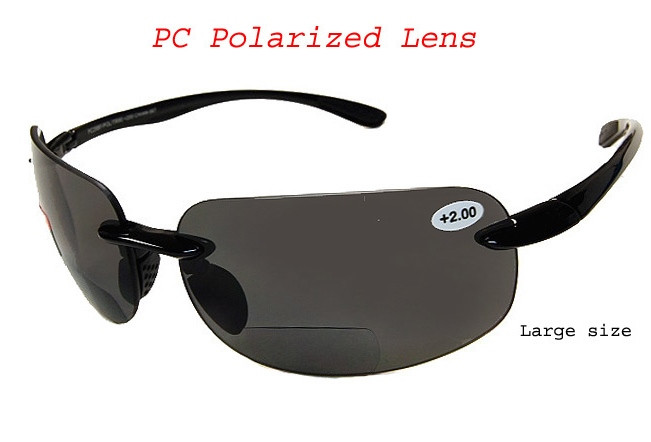 Polarized PC Bifocal Sun Reading Glasses Smoke Men & Women/1.50-3.00 -  EyeNeeds