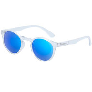 A;abama round Clear Frame, blue mirrored lenses full tinted sun reader