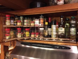 Cabinet Organization Over the Stove