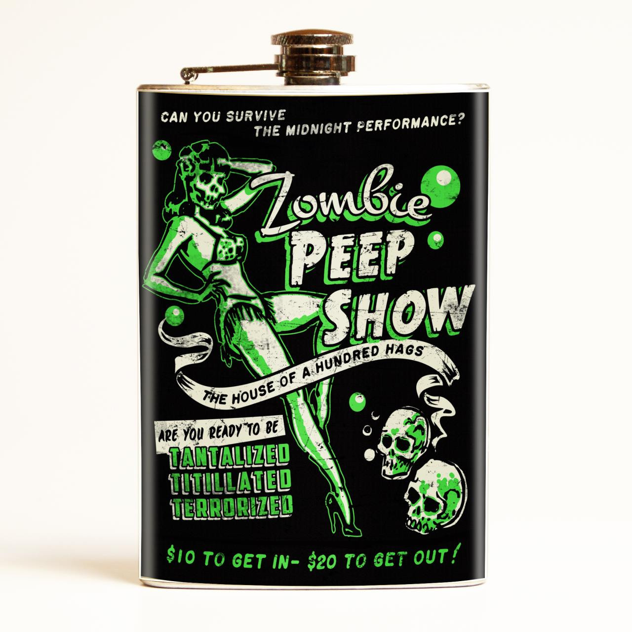 Zombie Peep Show Flask-OUT OF STOCK - 0641938654561