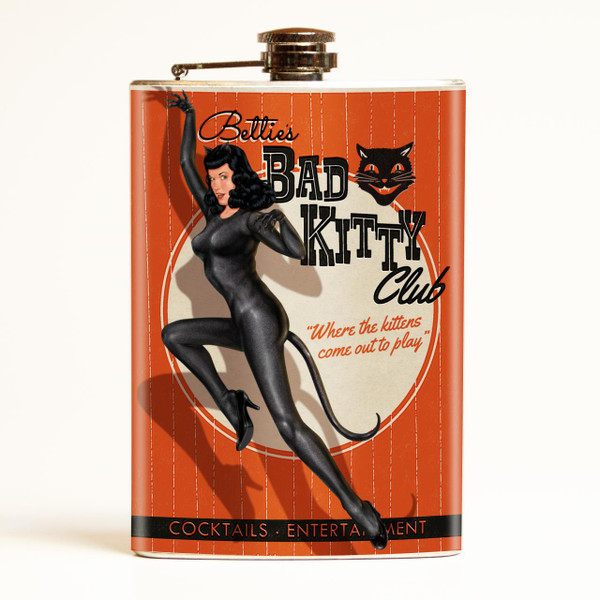 Bettie Page Bad Kitty Flask-OUT OF STOCK -