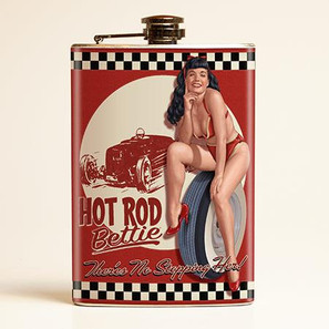 Bettie Page Hot Rod Flask - OUT OF STOCK! -