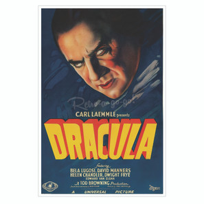 Bela Lugosi "Dracula" Movie Print - Blue