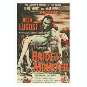 Bela Lugosi "Bride of Monster" Print - Orange
