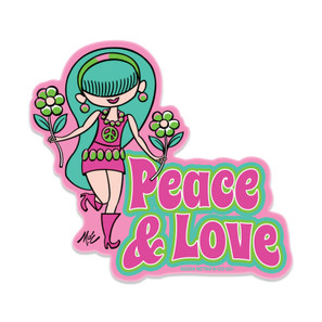 Peace & Love Vinyl Sticker*