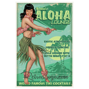 Bettie Page "Aloha Lounge" Print*