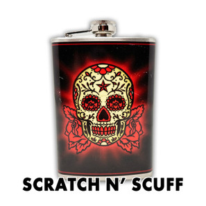 Scratch n' Scuff Sugar Skull Flask