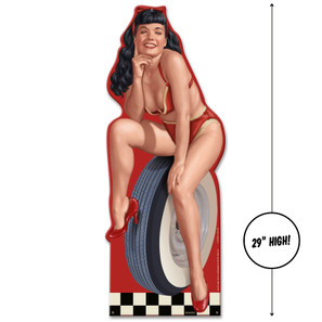 Bettie Page Hot Rod Bettie Metal Sign - Large
