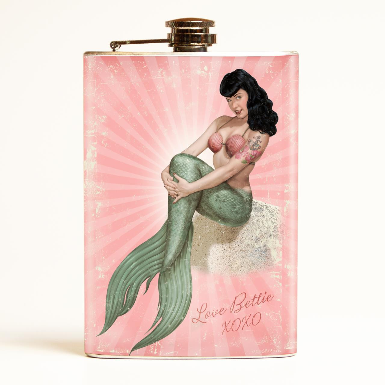 Bettie Page Mermaid Bettie Flask-OUT OF STOCK -