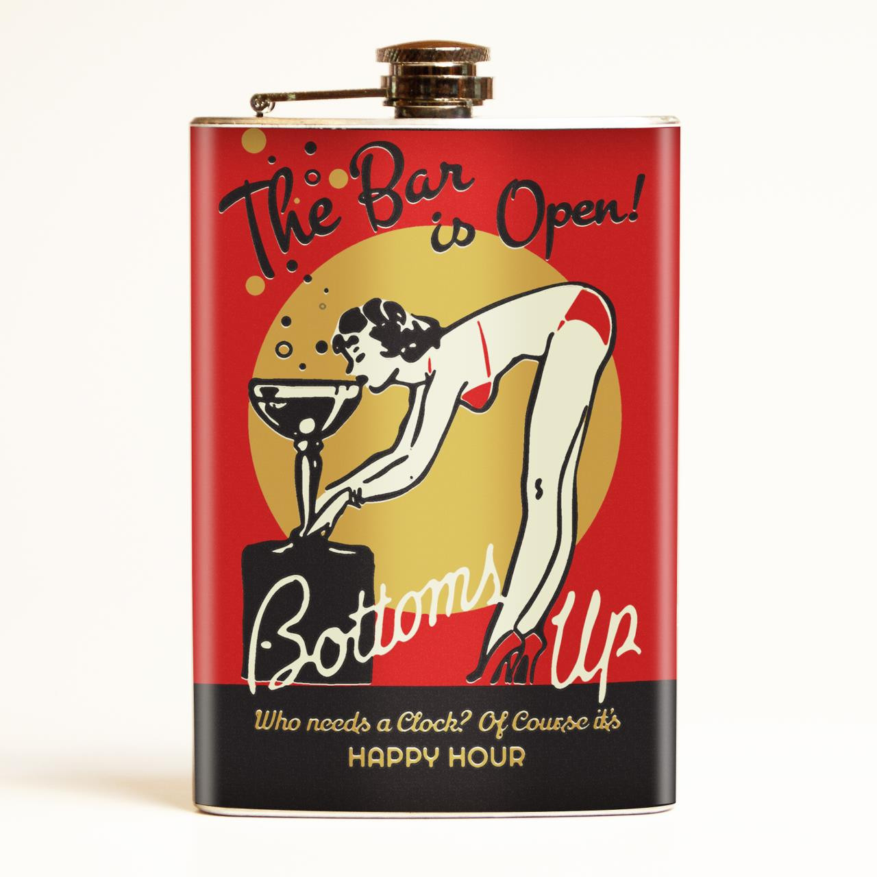 Bar Is Open Flask-OUT OF STOCK -