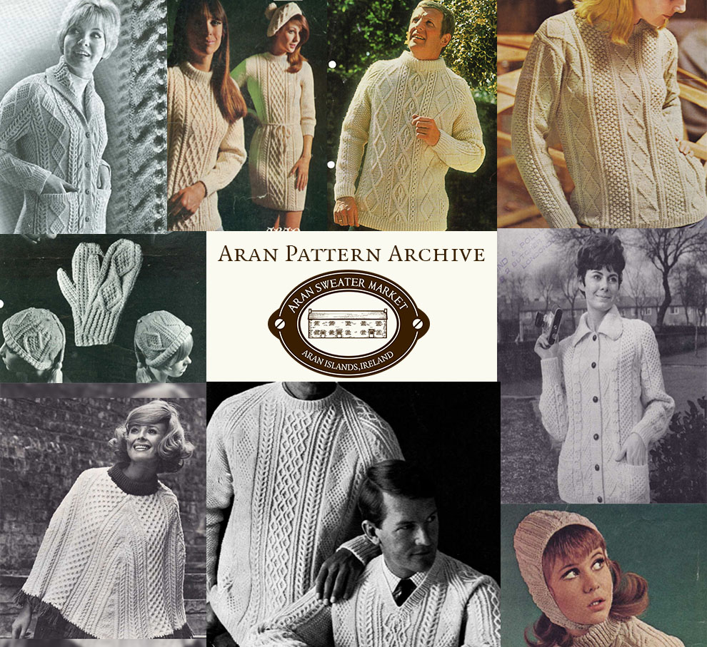 Knitting Free Vintage Pattern Archive Aran Sweater Market