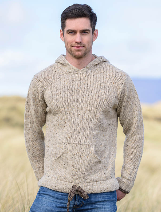 wool sweater with hood