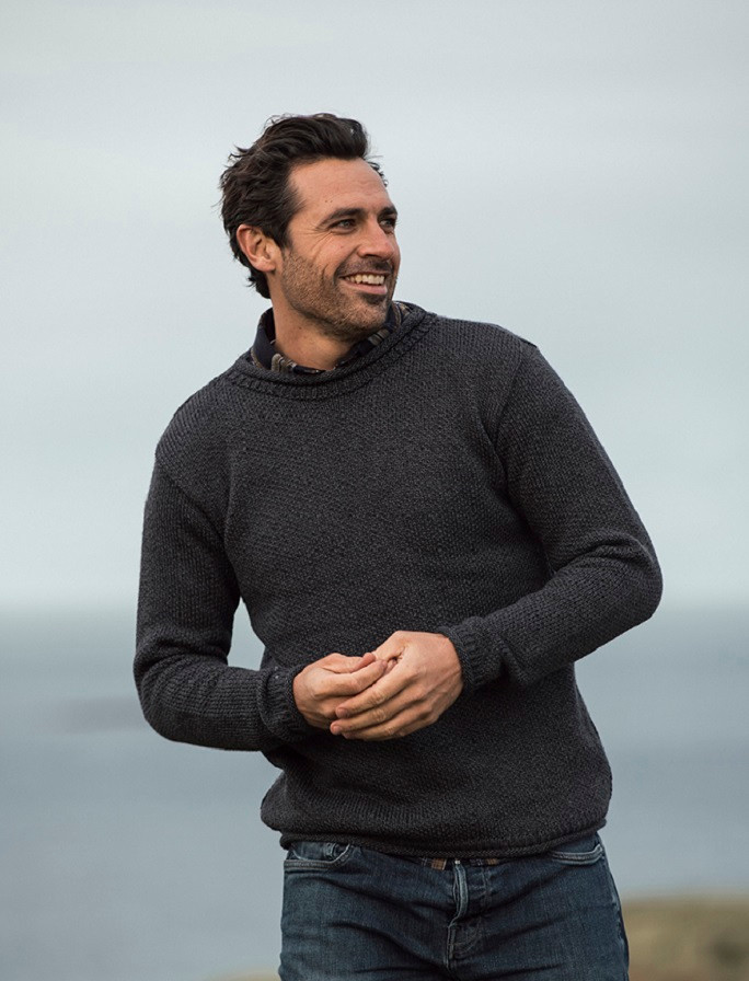 mens roll neck sweater