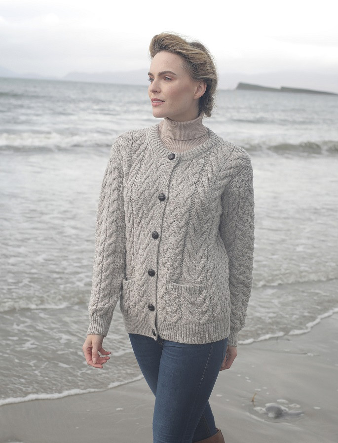 Ladies Hand Knit Merino Lumber Jacket Ladies Hand Knit Merino Lumber Jacket