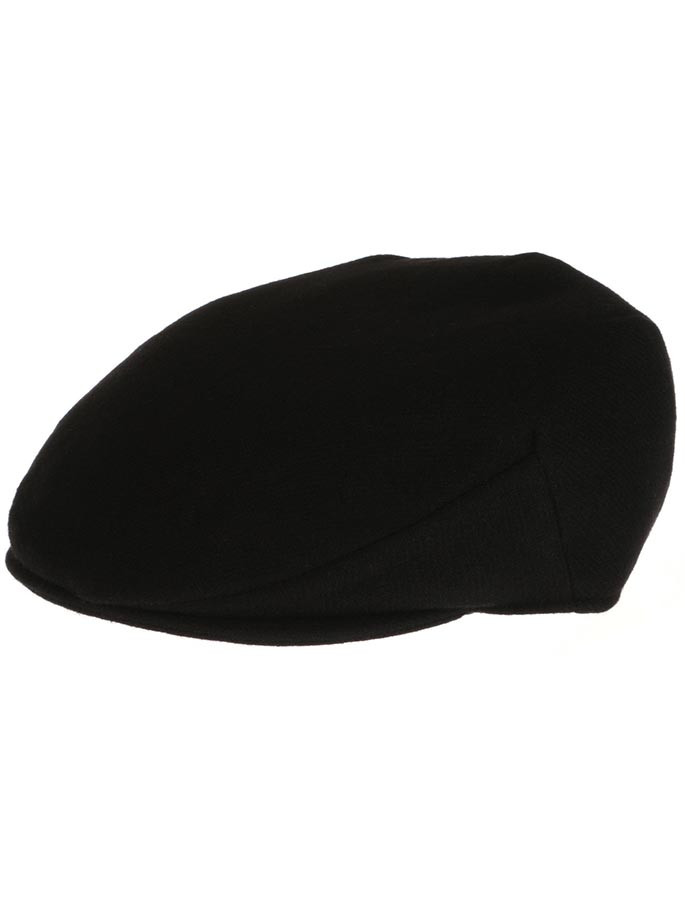 black tweed flat cap