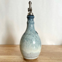 Handmade Oil Bottle in Carolina Sky Glaze