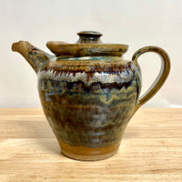 Handcrafted Stoneware Teapot Misty River Glaze - 32oz