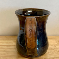 Handmade Pottery "I Love You" Mug in Peacock Blue